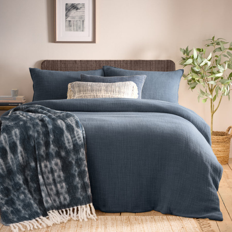 Ribble Acid Washed Duvet Cover Set Ink - Super King - COMING SOON!