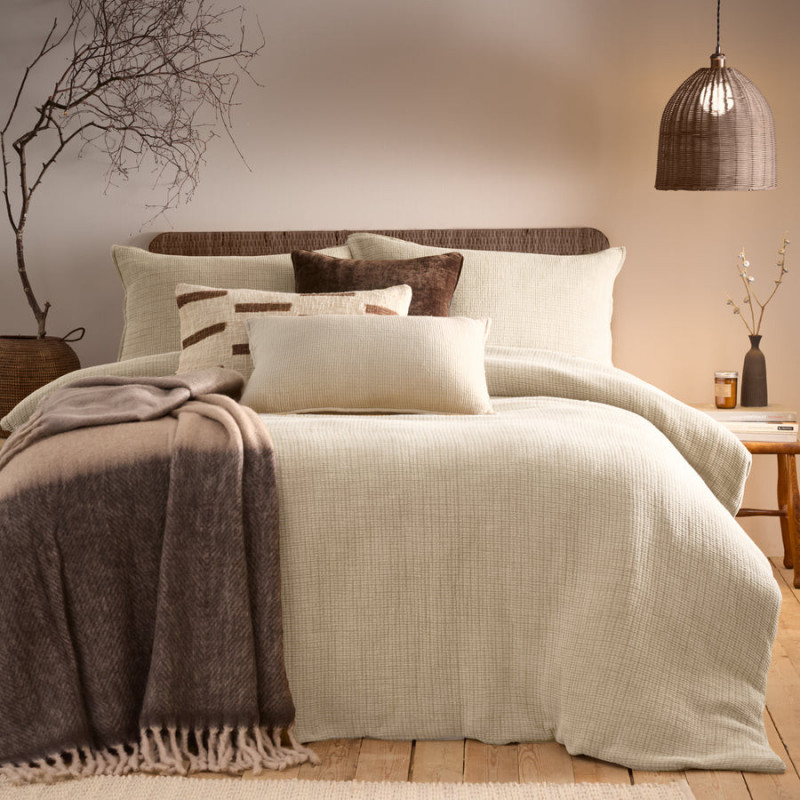 Ribble Acid Washed Duvet Cover Set Natural - King - COMING SOON!
