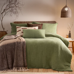 Ribble Acid Washed Duvet Cover Set Khaki - Double - COMING SOON!