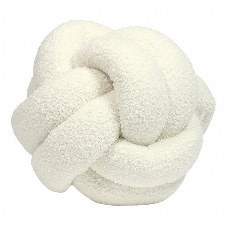 Boucle Knot Fleece Cushion - Ecru - COMING SOON!
