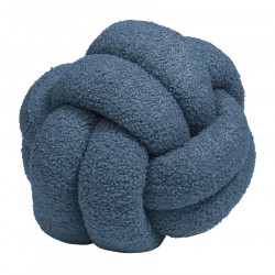 Boucle Knot Fleece Cushion - Blue - COMING SOON!