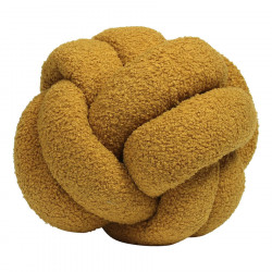 Boucle Knot Fleece Cushion - Saffron - COMING SOON!
