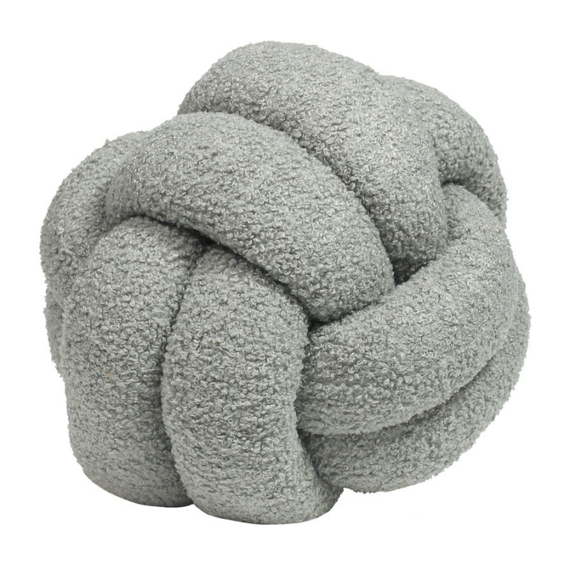 Boucle Knot Fleece Cushion - Silver - COMING SOON!