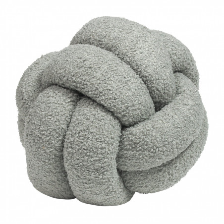 Boucle Knot Fleece Cushion - Silver - COMING SOON!