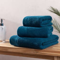 Textured Weave Hand Towel - Blue