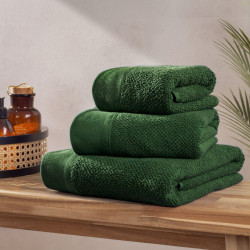 Textured Weave Bath Towel - Dark Green