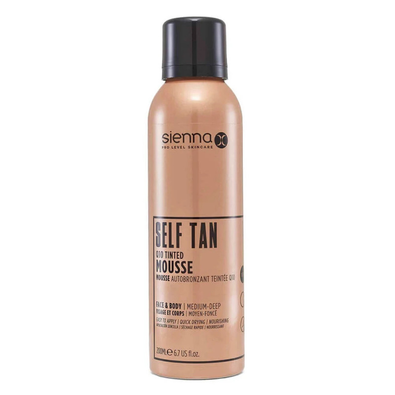 Sienna X Q10 Tinted Self Tan Mousse, 200ml